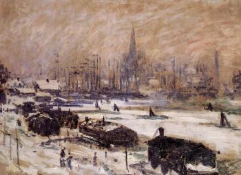 Claude Oscar Monet : Amsterdam in the Snow